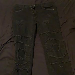 Mens 34 x 34 Black skinny jeans.